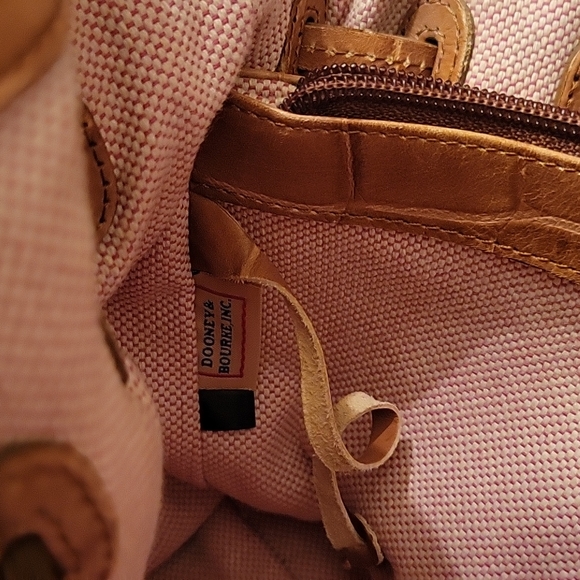 Dooney & Bourke Chiara Leather Croco-Embossed Tan Tote Handbag - Picture 8 of 8